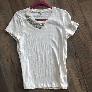 J Crew embellished tee